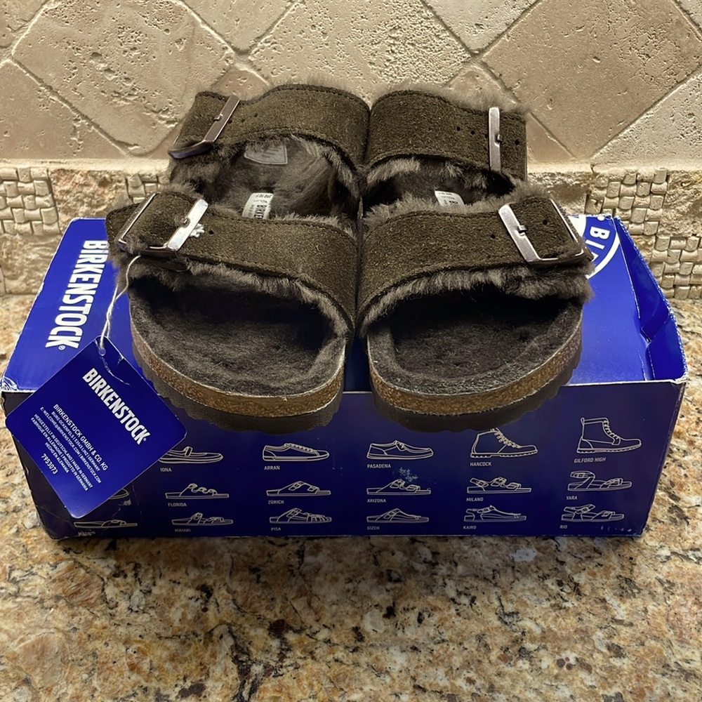 BIRKENSTOCK ARIZONA SHEARLING REGULAR FIT EU 38 |LADIES 7 | MEN’S 5